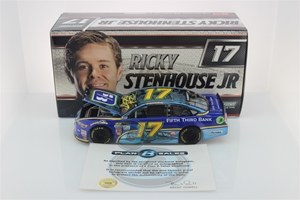 Ricky Stenhouse Jr Autographed  2017 Fifth Third 1:24 Color Chrome Nascar Diecast Ricky Stenhouse Jr diecast, 2017 nascar diecast, pre order diecast