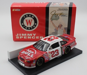 Jimmy Spencer Autographed 1999 Winston No Bull 1:24 Nascar Diecast Jimmy Spencer Autographed 1999 Winston No Bull 1:24 Nascar Diecast 
