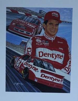 1993 Joe Nemechek #87 Dentyne Racing  Sam Bass Print 27" X 21" 1993 Joe Nemechek #87 Dentyne Racing  Sam Bass Print 27" X 21"