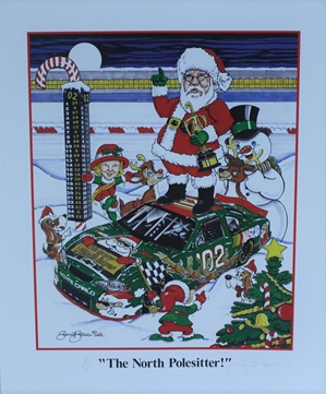 2002 Christmas "The North Polesitter!" Sam Bass Artist Proof Print 22" X 18" 2002 Christmas "The North Polesitter!" Sam Bass Artist Proof Print 22" X 18"