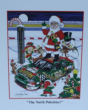 2002 Christmas "The North Polesitter!" Sam Bass Numbered Print 22" X 18" 2002 Christmas "The North Polesitter!" Sam Bass Numbered Print 22" X 18"
