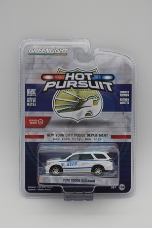 2019 Dodge Durango New York City Police Department Hot Pursuit Series 40 1:64 Scale Hot Pursuit, Series 40, 1:64 Scale