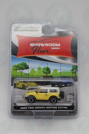 2023 Ford Bronco Heritage Edition - Showroom Series 3 1:64 Scale Greenlight Hollywood, 1:64 Scale