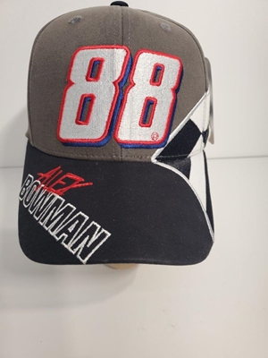 Alex Bowman Adult Grey/Black Flag Hat Hat, Licensed, NASCAR Cup Series