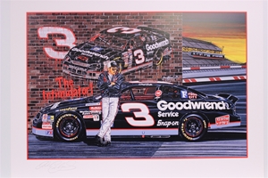 Autographed Dale Earnhardt "Ready to Rumble" Original 1996 Sam Bass 22" X 30" Print w/ COA Sam Bass, Intimidator, Earnhardt Sr., 1987, Monster Energy Cup Series, Winston Cup,Poster, The Count of Monte Carlo, Chanpion, Ralph