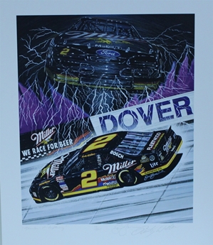 Autographed Rusty Wallace " Thunder And Lighting " Original Numbered Sam Bass Print 21" X 25" w/ COA Autographed Rusty Wallace " Thunder And Lighting " Original Numbered Sam Bass Print 21" X 25" w/ COA