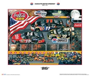 Charlotte Motor Speedway 2011 Coca Cola 600 "Big!" Sam Bass Poster 18" X 21.5" Sam Bas Poster