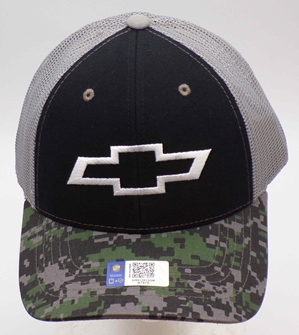 Chevrolet Digital Camo,Black & Gray Trucker Adult Hat  Hat, Licensed