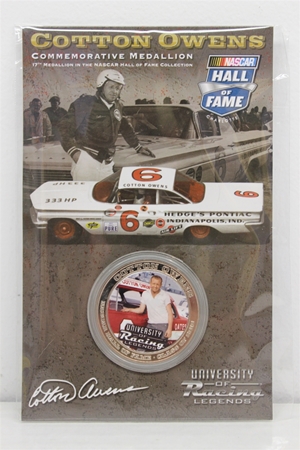 Cotton Owens NASCAR Hall of Fame Commemorative Medallion #17 in Series NASCAR, Hall of Fame, NHOF, Medallion, collector coin,historical racing die cast