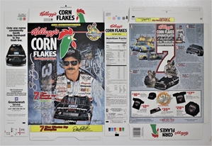 Dale Earnhardt 1994 Kelloggs Corn Flakes Ceral Box Autographed by Sam Bass NEW Dale Earnhardt 1994 Kelloggs Corn Flakes Ceral Box Autographed by Sam Bass NEW