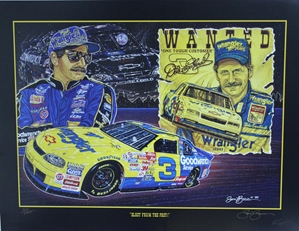 Dale Earnhardt "Blast from the Past" Original Numbered Sam Bass 24" X 31" Print Sam Bass, Dale Earnhardt, 1999 Winston Cup Champion, Monster Energy Cup Series, Winston Cup, Print