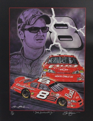 Dale Earnhardt Jr "Knights of Thunder" 18" X 24" Numbered 2006 Sam Bass Print W/COA Dale Earnhardt Jr "Knights of Thunder" 18" X 24" Numbered 2006 Sam Bass Print W/COA