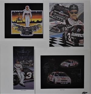 Dale Earnhardt Limited Edition Set of 4 Prints 17.5" X 15" (Comes with Print Holder) Dale Earnhardt Limited Edition Set of 4 Prints 17.5" X 15"  (Comes with Print Holder)