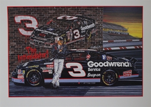 Dale Earnhardt "Ready to Rumble" Original 1996 Sam Bass 22" X 30" Print Sam Bass, Intimidator, Earnhardt Sr., 1987, Monster Energy Cup Series, Winston Cup,Poster, The Count of Monte Carlo, Chanpion, Ralph