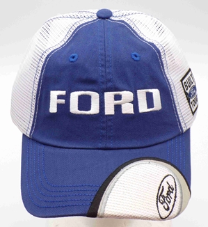 Ford / Built Ford Tough Blue & White Trucker Adult Hat  Hat, Licensed