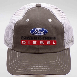 Ford Power Stroke Diesel Brown & White Trucker Adult Hat  Hat, Licensed