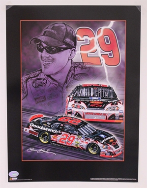 Kevin Harvick "Knights of Thunder" 18" X 24" Original 2006 Sam Bass Poster Sam Bass, Kevin Harvick, 2006, Monster Energy Cup Series, Winston Cup,Poster