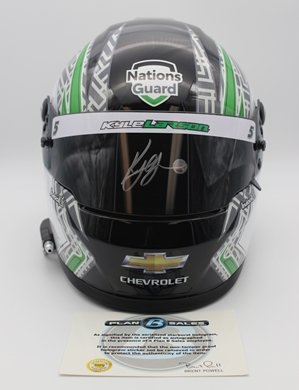 Kyle Larson Autographed 2021 Nations Guard Full Size Replica Helmet Kyle Larson, Nations Guard, Helmet