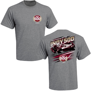 2022 Indy 500 (106th Running) 2-Spot Graphite Heather Tee 2022, Indy 500, shirt, IndyCar, tee