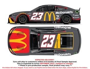 *Preorder* Bubba Wallace 2023 McDonalds 1:24 Color Chrome Nascar Diecast Bubba Wallace, Nascar Diecast, 2023 Nascar Diecast, 1:24 Scale Diecast