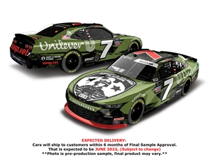 *Preorder* Justin Allgaier 2022 Unilever Military 1:24 Color Chrome Justin Allgaier, Nascar Diecast, 2021 Nascar Diecast, 1:24 Scale Diecast