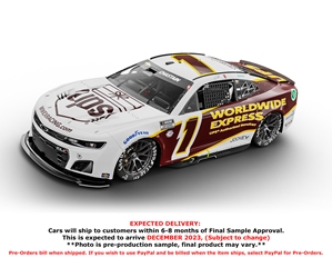 *Preorder* Ross Chastain 2023 Worldwide Express Darlington Throwback 1:24 Color Chrome Nascar Diecast Ross Chastain, Nascar Diecast, 2023 Nascar Diecast, 1:24 Scale Diecast