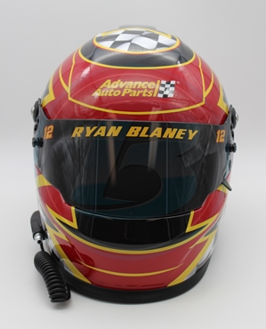 Ryan Blaney 2021 Advance Auto Parts Full Size Replica Helmet Ryan Blaney, Helmet, NASCAR, BrandArt, Full Size Helmet, Replica Helmet
